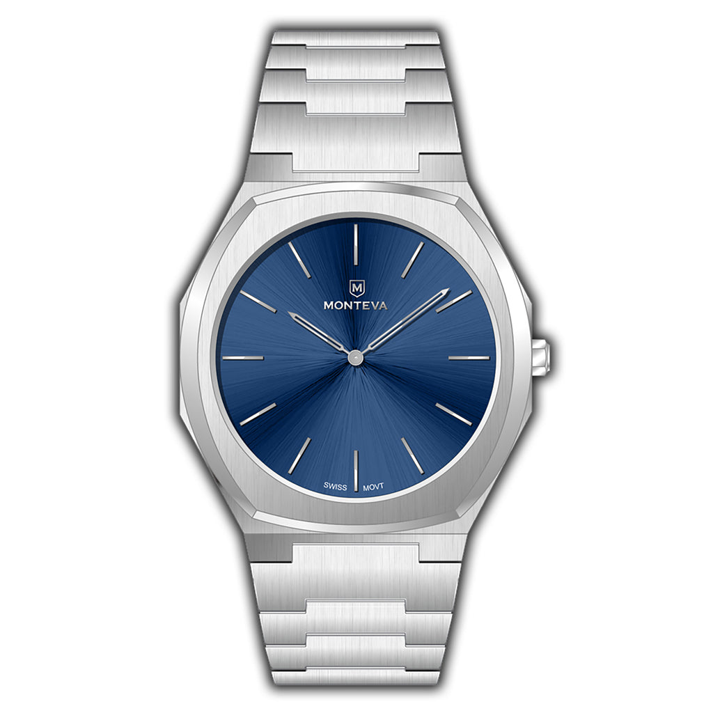 Monteva Monteva Slim Gents Watch with Dark Blue Dial – Blue Salon