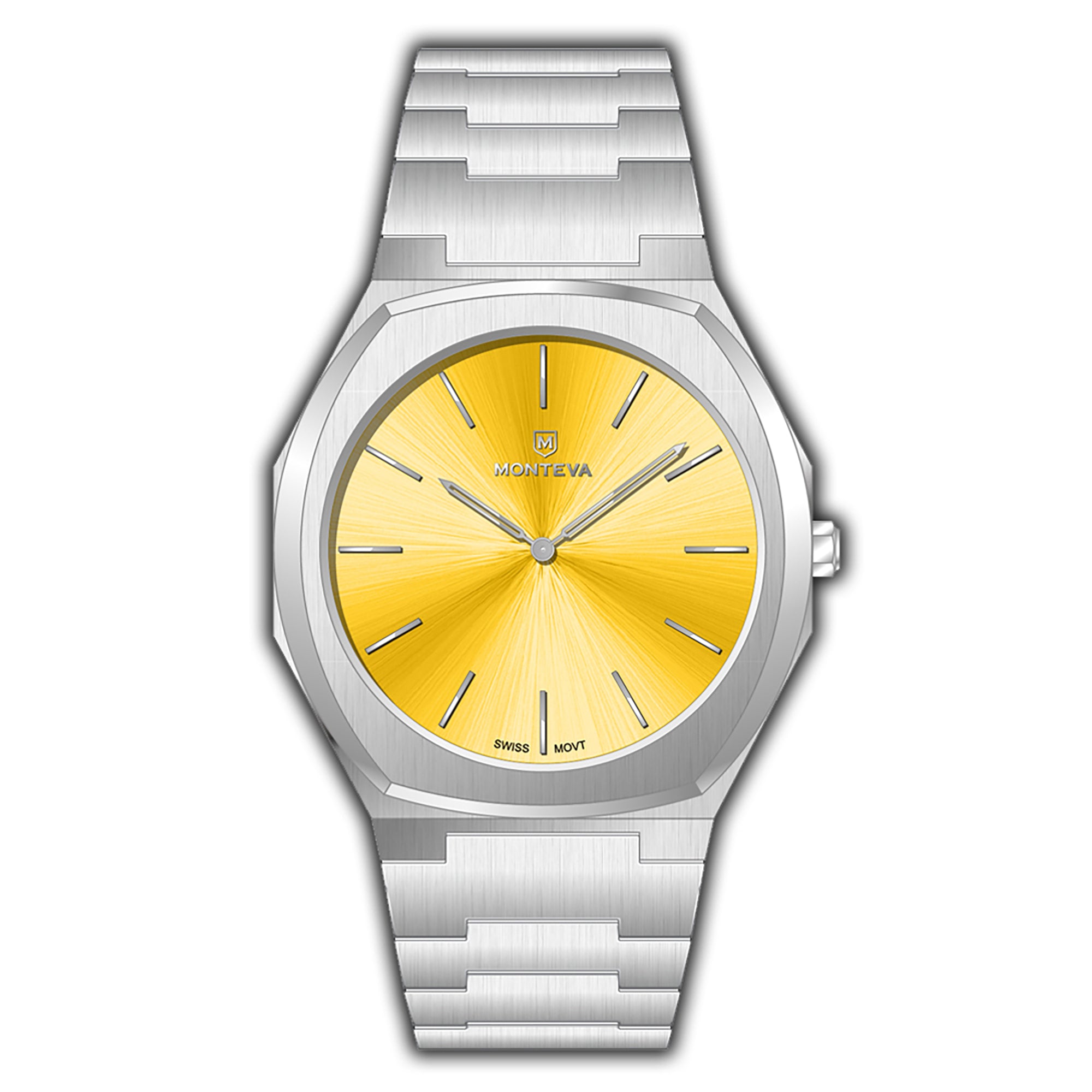 Monteva Slim SKA Gents Watch with Yellow Dial | Fashion Watches | GCC | Men | Mens | Mens Watches | Watch | Watches | Winter 2024