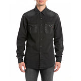 Replay Men's Regular Fit Western Denim Shirt
