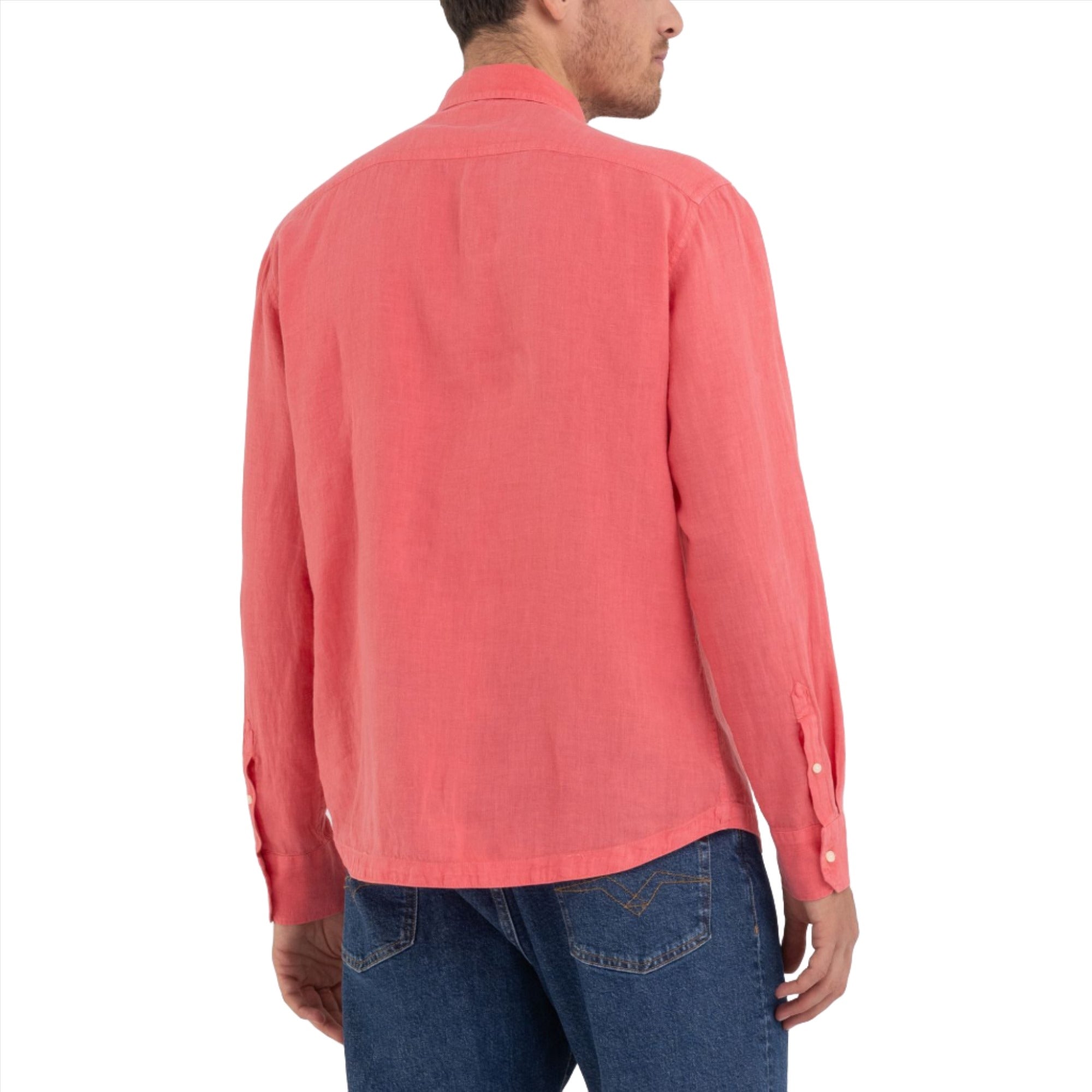 Replay Men's Regular Fit Shirt in Linen with Pocket | All Clothing | FYFL | GCC | Men | Mens | Mens Fashion | Shirt | Shirts | Shirts & T-Shirts Replay Men's Regular Fit Shirt in Linen with Pocket | All Clothing | FYFL | GCC | Men | Mens | Mens Fashion | Shirt | Shirts | Shirts & T-Shirts