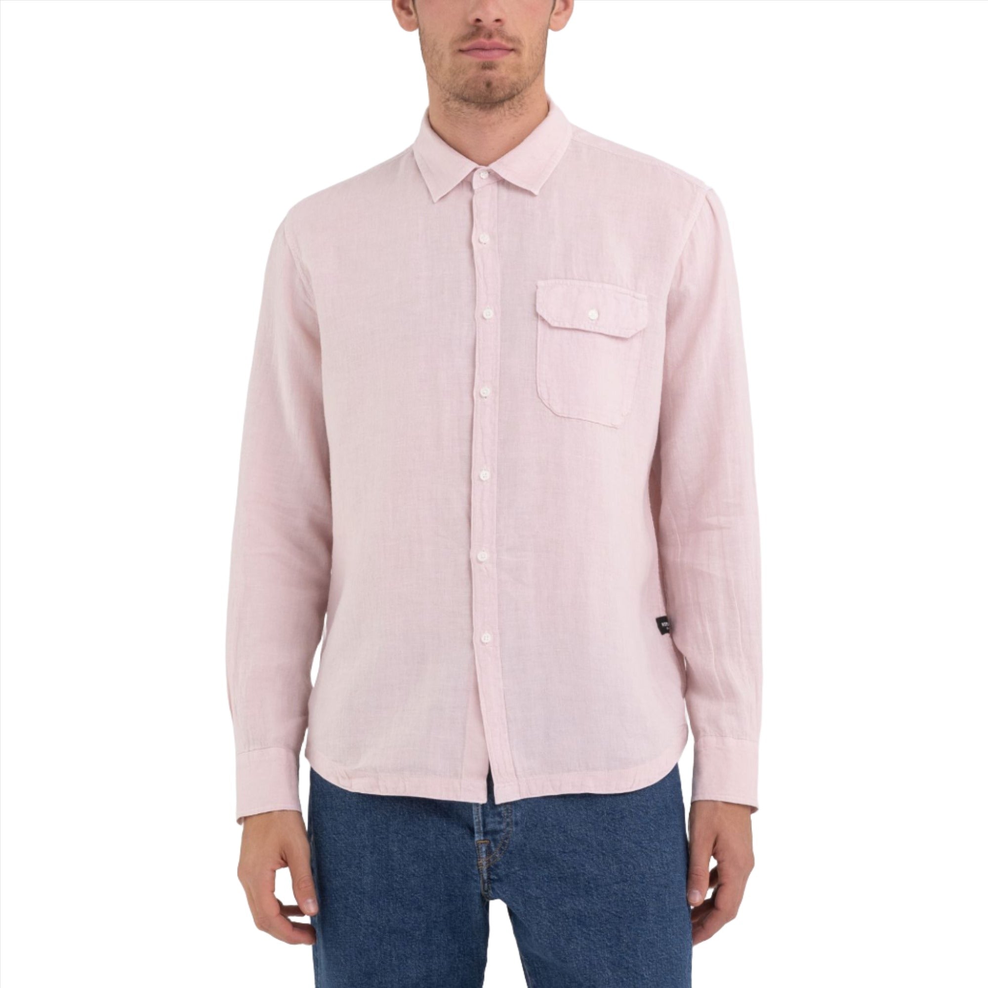 Replay Men's Regular Fit Shirt in Linen with Pocket | All Clothing | FYFL | GCC | Men | Mens | Mens Fashion | Shirt | Shirts | Shirts & T-Shirts Replay Men's Regular Fit Shirt in Linen with Pocket | All Clothing | FYFL | GCC | Men | Mens | Mens Fashion | Shirt | Shirts | Shirts & T-Shirts