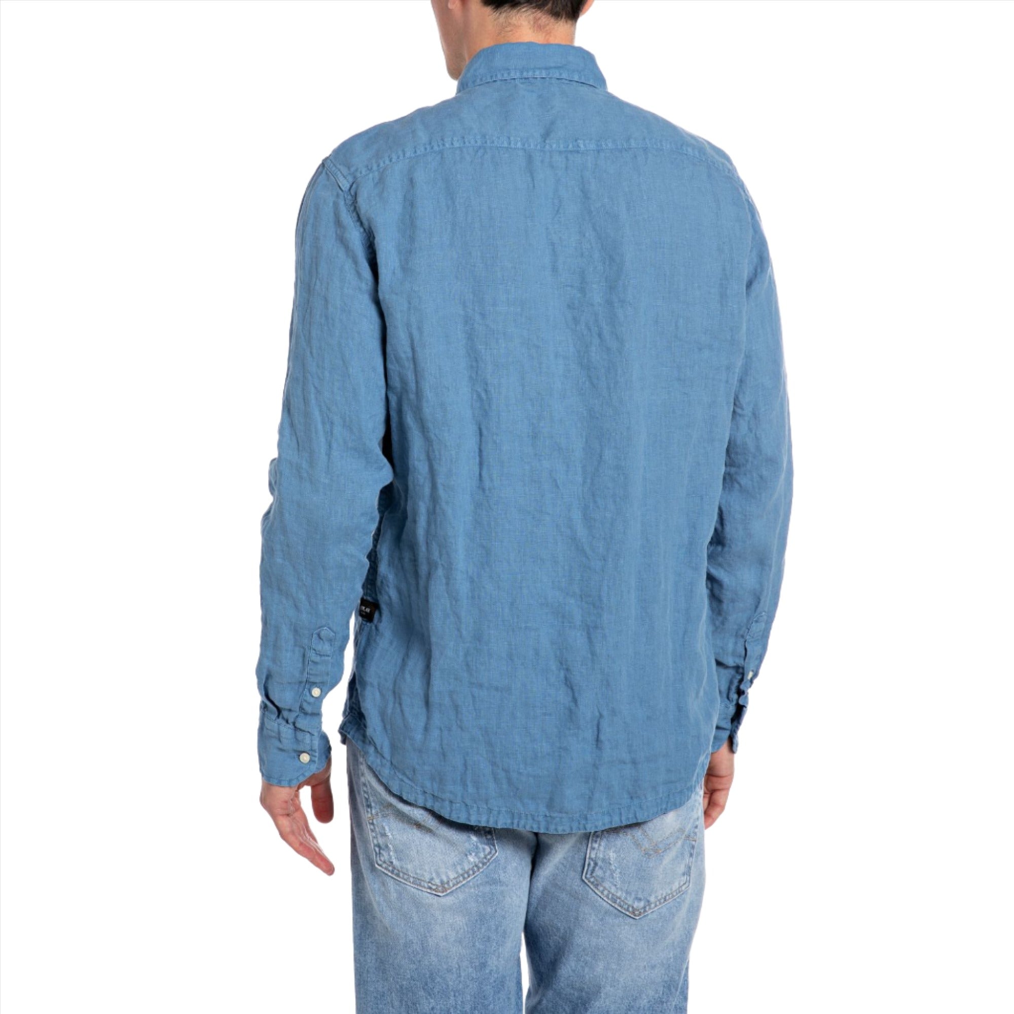 Replay Men's Regular Fit Shirt in Linen with Pocket | All Clothing | FYFL | GCC | Men | Mens | Mens Fashion | Shirt | Shirts | Shirts & T-Shirts Replay Men's Regular Fit Shirt in Linen with Pocket | All Clothing | FYFL | GCC | Men | Mens | Mens Fashion | Shirt | Shirts | Shirts & T-Shirts