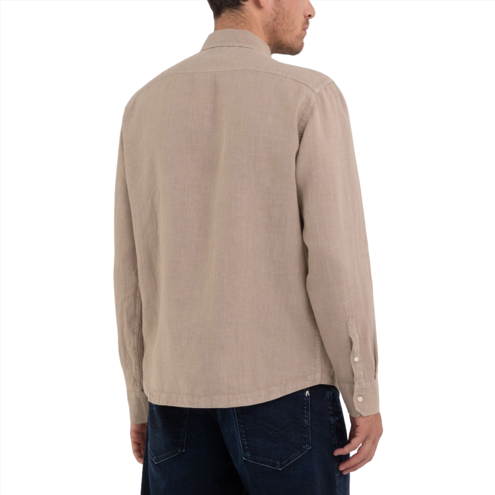 Replay Men's Regular Fit Shirt in Linen with Pocket | All Clothing | FYFL | GCC | Men | Mens | Mens Fashion | Shirt | Shirts | Shirts & T-Shirts Replay Men's Regular Fit Shirt in Linen with Pocket | All Clothing | FYFL | GCC | Men | Mens | Mens Fashion | Shirt | Shirts | Shirts & T-Shirts
