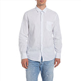 Replay Men's  Striped Shirt with Regular Fit