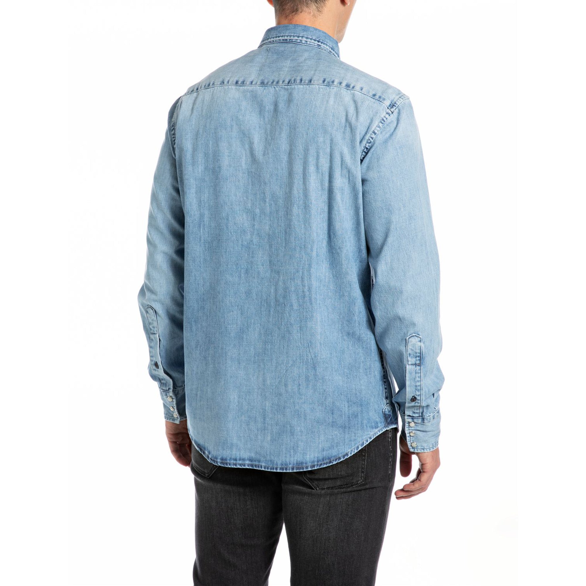 Replay Men's Regular Fit Denim Shirt | All Clothing | GCC | Men | Mens | Mens Fashion | Shirts & T-Shirts Replay Men's Regular Fit Denim Shirt | All Clothing | GCC | Men | Mens | Mens Fashion | Shirts & T-Shirts