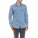Replay Men's Western Shirt in Denim