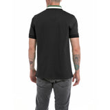 Replay Men's Piqué Polo Shirt with Contrasting-colored Edges