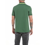Replay Men's Piqué Polo Shirt with Contrasting-colored Edges