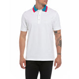 Replay Men's Piqué Polo Shirt with Contrasting-colored Edges
