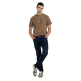 Replay Men's Crewneck T-shirt in Jersey with Embossed Print