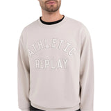 Replay Men's Crewneck Sweatshirt with Athletic Print