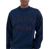 Replay Men's Crewneck Sweatshirt with Athletic Print