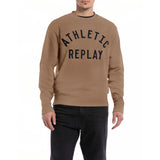Replay Men's Crewneck Sweatshirt with Athletic Print