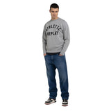 Replay Men's Crewneck Sweatshirt with Athletic Print