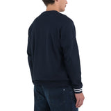 Replay Men's Sweatshirt with Striped Edges and Appliques