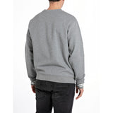 Replay Men's Sweatshirt with Striped Edges and Appliques