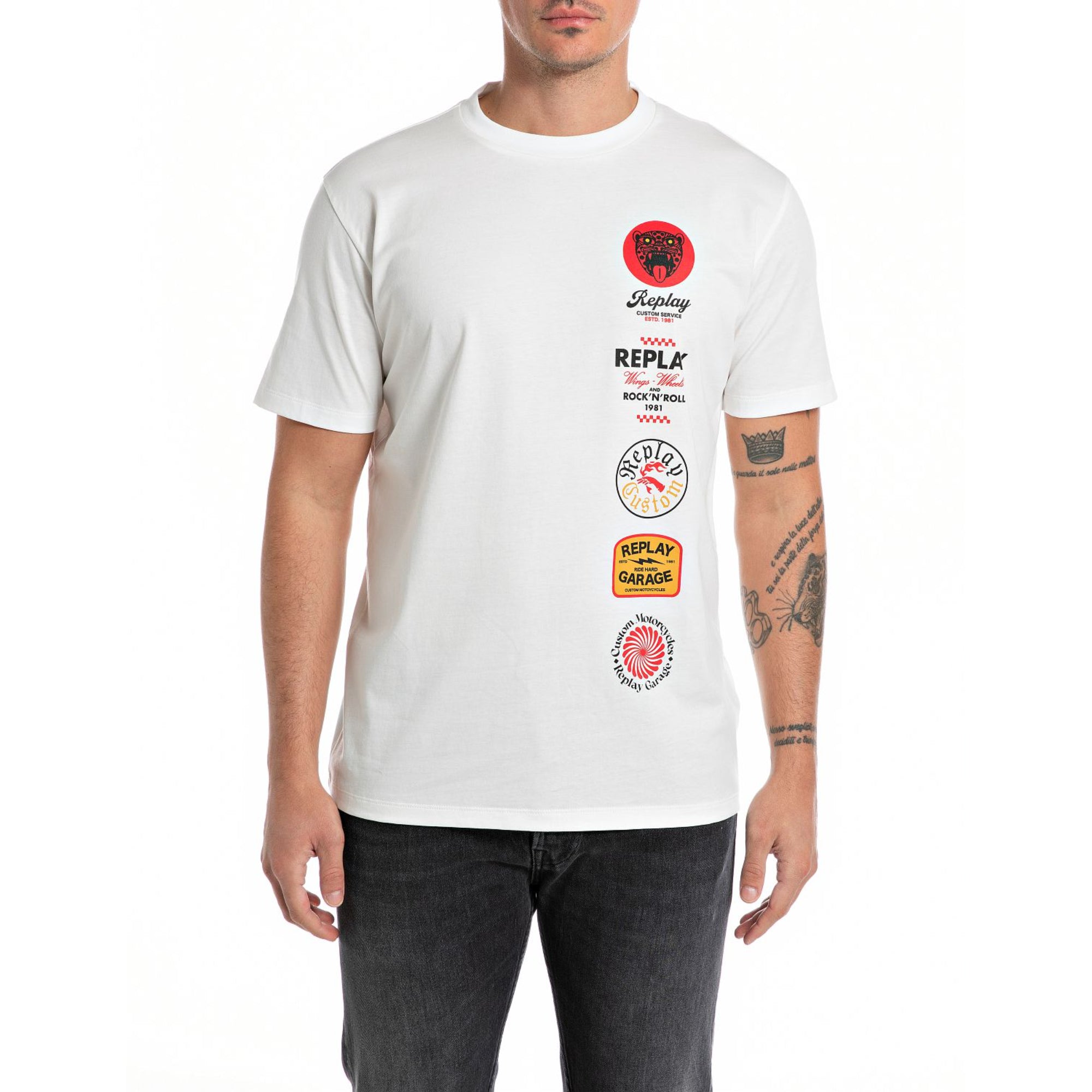 Replay Men's Jersey T-shirt With Graphic Print | All Clothing | GCC | Men | Mens | Mens Fashion | Tops & T-Shirts Replay Men's Jersey T-shirt With Graphic Print | All Clothing | GCC | Men | Mens | Mens Fashion | Tops & T-Shirts