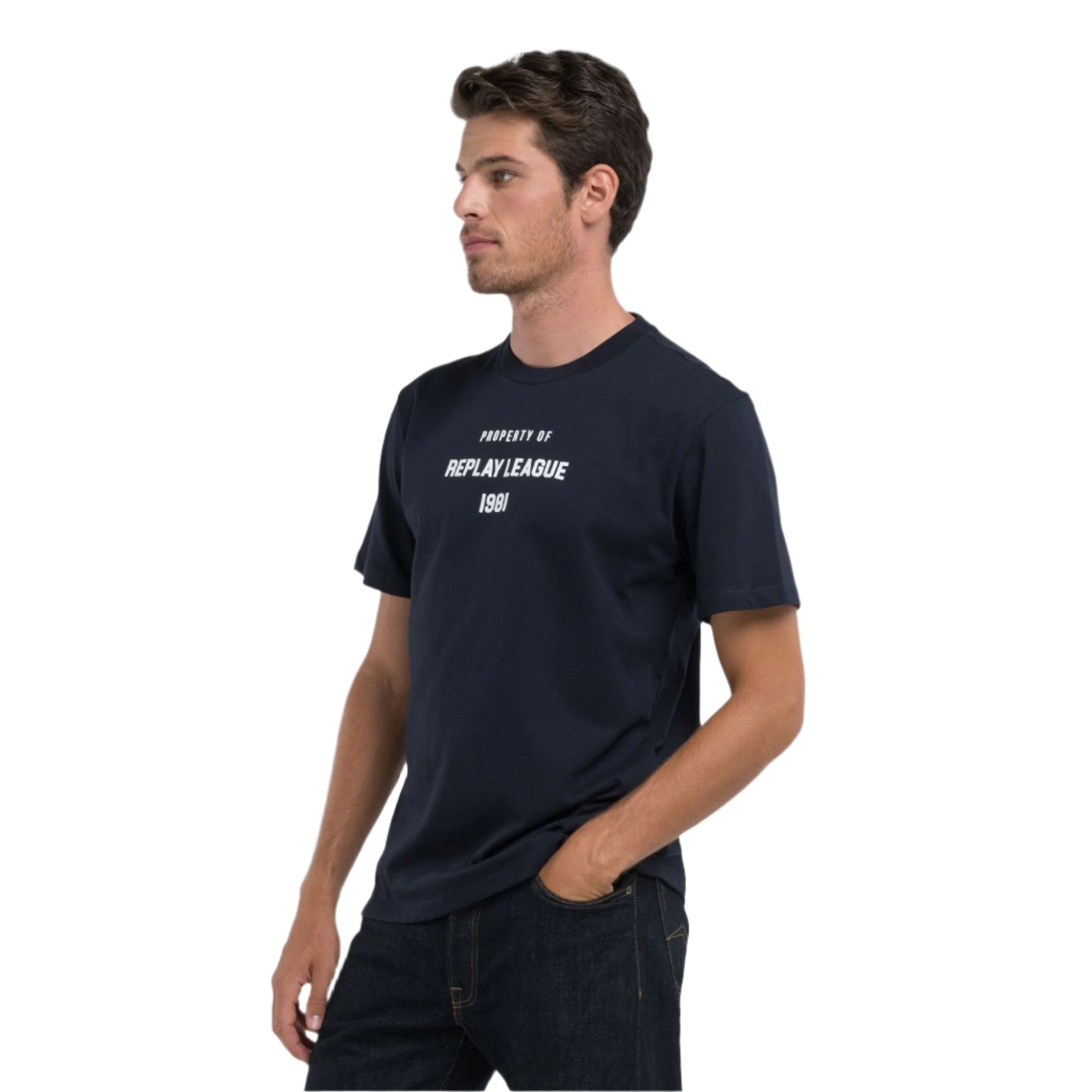 Replay Men's Jersey T-shirt With Lettering | All Clothing | GCC | Men | Mens | Mens Fashion | Spring Festival | Tops & T-Shirts Replay Men's Jersey T-shirt With Lettering | All Clothing | GCC | Men | Mens | Mens Fashion | Spring Festival | Tops & T-Shirts