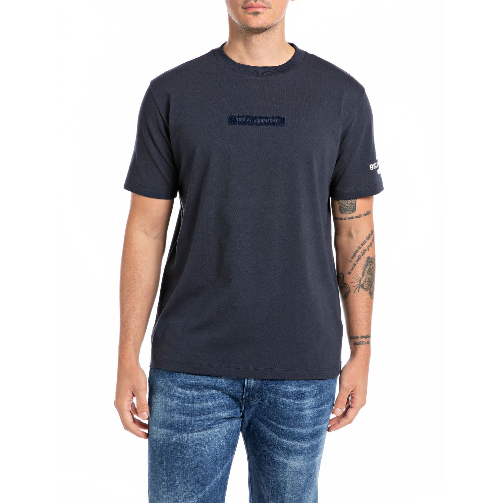 Replay Men's Jersey T-shirt With Lettering | All Clothing | GCC | Men | Mens | Mens Fashion | Spring Festival | Tops & T-Shirts Replay Men's Jersey T-shirt With Lettering | All Clothing | GCC | Men | Mens | Mens Fashion | Spring Festival | Tops & T-Shirts