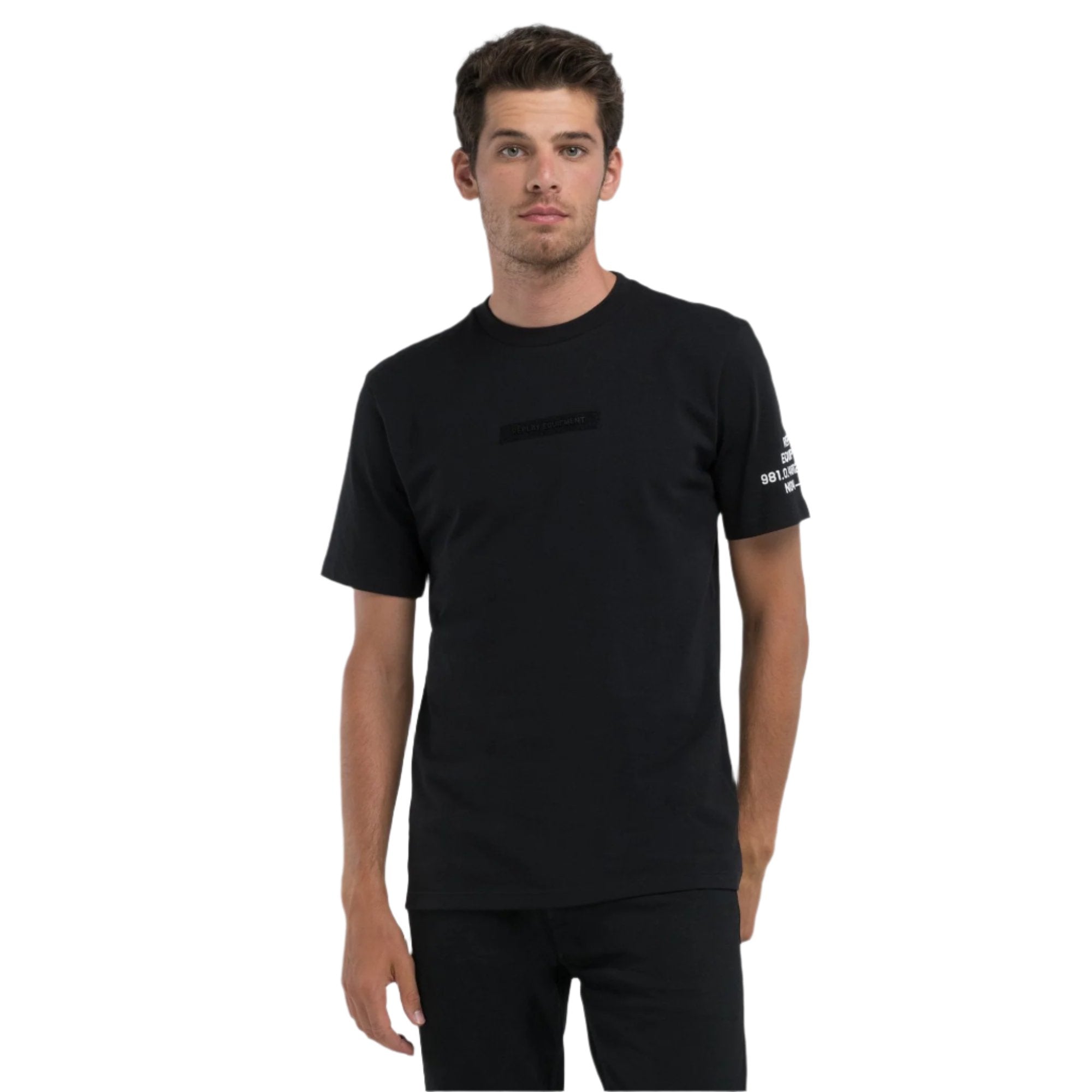 Replay Men's Jersey T-shirt With Lettering | All Clothing | GCC | Men | Mens | Mens Fashion | Spring Festival | Tops & T-Shirts Replay Men's Jersey T-shirt With Lettering | All Clothing | GCC | Men | Mens | Mens Fashion | Spring Festival | Tops & T-Shirts