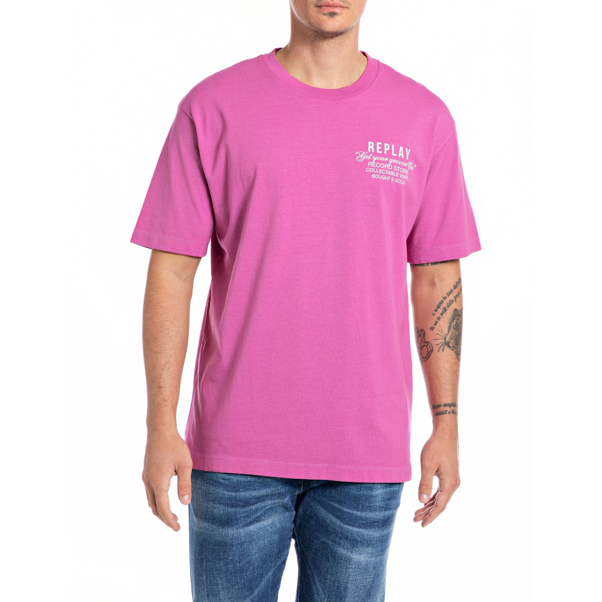 Replay Men's Relaxed Fit T-shirt With Lettering | All Clothing | GCC | Men | Mens | Mens Fashion | Spring Festival | Tops & T-Shirts Replay Men's Relaxed Fit T-shirt With Lettering | All Clothing | GCC | Men | Mens | Mens Fashion | Spring Festival | Tops & T-Shirts