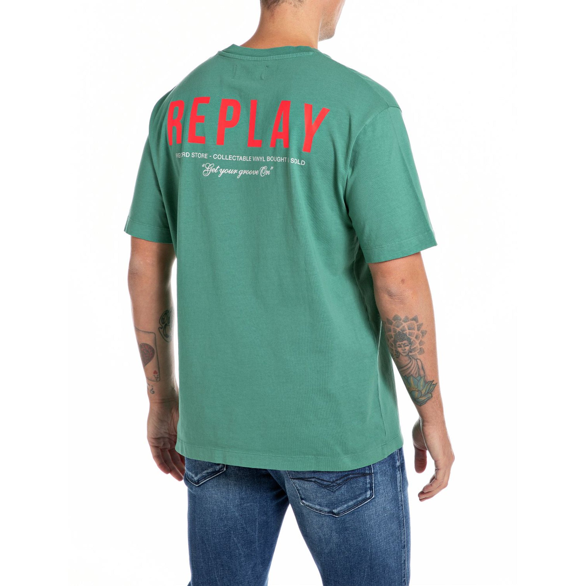 Replay Men's Relaxed Fit T-shirt With Lettering | All Clothing | GCC | Men | Mens | Mens Fashion | Spring Festival | Tops & T-Shirts Replay Men's Relaxed Fit T-shirt With Lettering | All Clothing | GCC | Men | Mens | Mens Fashion | Spring Festival | Tops & T-Shirts