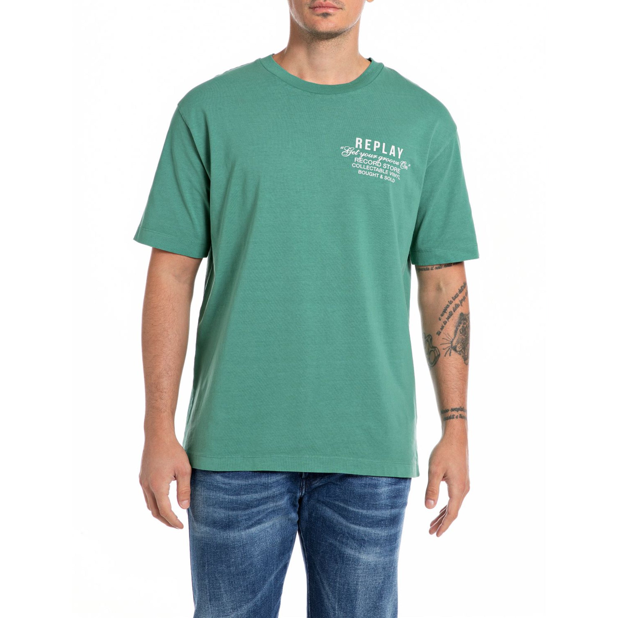 Replay Men's Relaxed Fit T-shirt With Lettering | All Clothing | GCC | Men | Mens | Mens Fashion | Spring Festival | Tops & T-Shirts Replay Men's Relaxed Fit T-shirt With Lettering | All Clothing | GCC | Men | Mens | Mens Fashion | Spring Festival | Tops & T-Shirts
