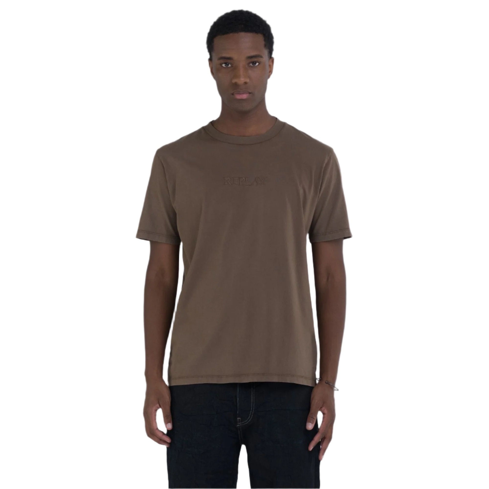 Replay Men's T-shirt With Embroidered Logo | All Clothing | GCC | Men | Mens | Mens Fashion | Tops & T-Shirts Replay Men's T-shirt With Embroidered Logo | All Clothing | GCC | Men | Mens | Mens Fashion | Tops & T-Shirts