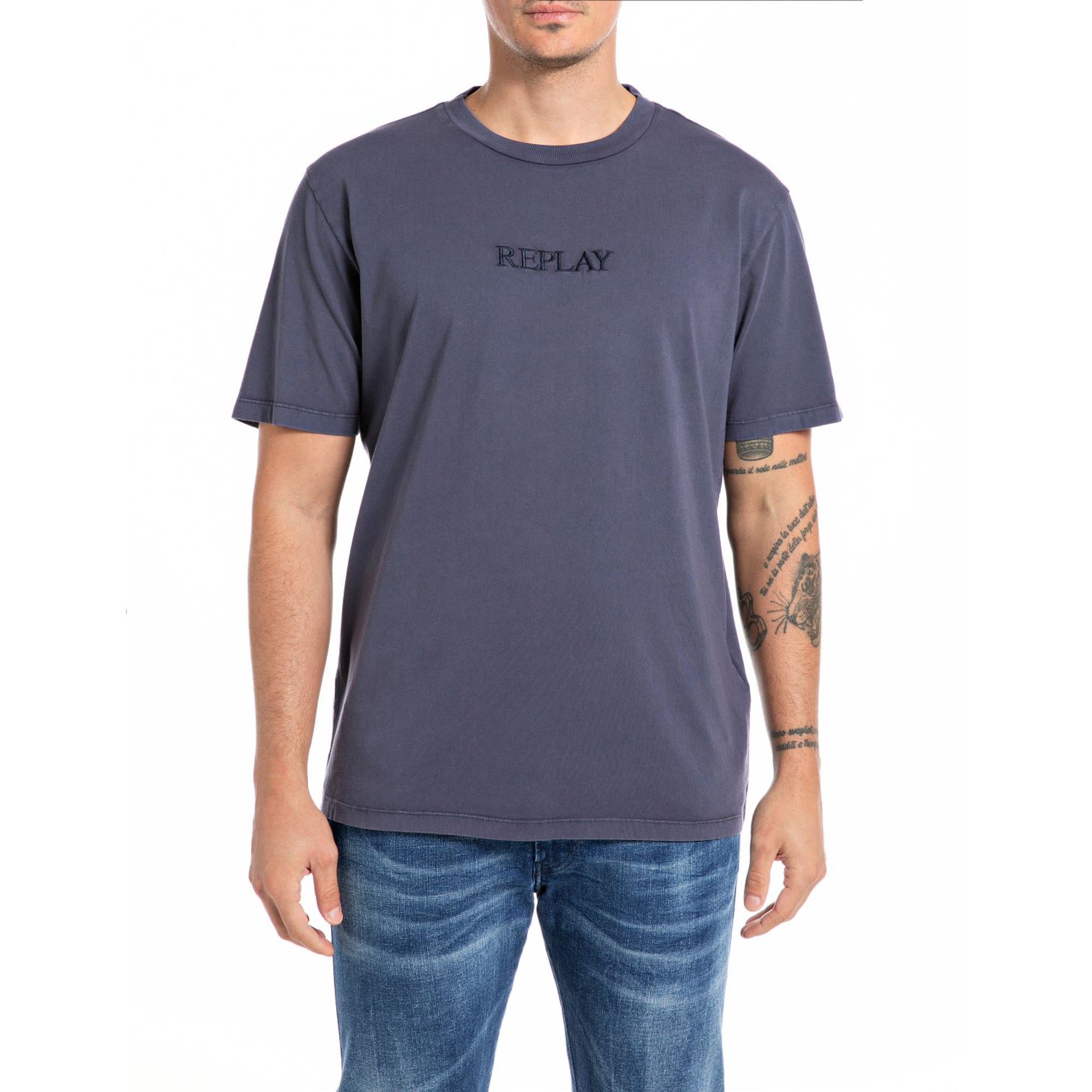 Replay Men's T-shirt With Embroidered Logo | All Clothing | GCC | Men | Mens | Mens Fashion | Tops & T-Shirts Replay Men's T-shirt With Embroidered Logo | All Clothing | GCC | Men | Mens | Mens Fashion | Tops & T-Shirts