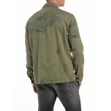 Replay Men's Military Shirt with Japanese Print