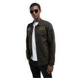 Replay Men's Shirt Jacket With Lettering and Appliques