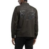 Replay Men's Shirt Jacket With Lettering and Appliques