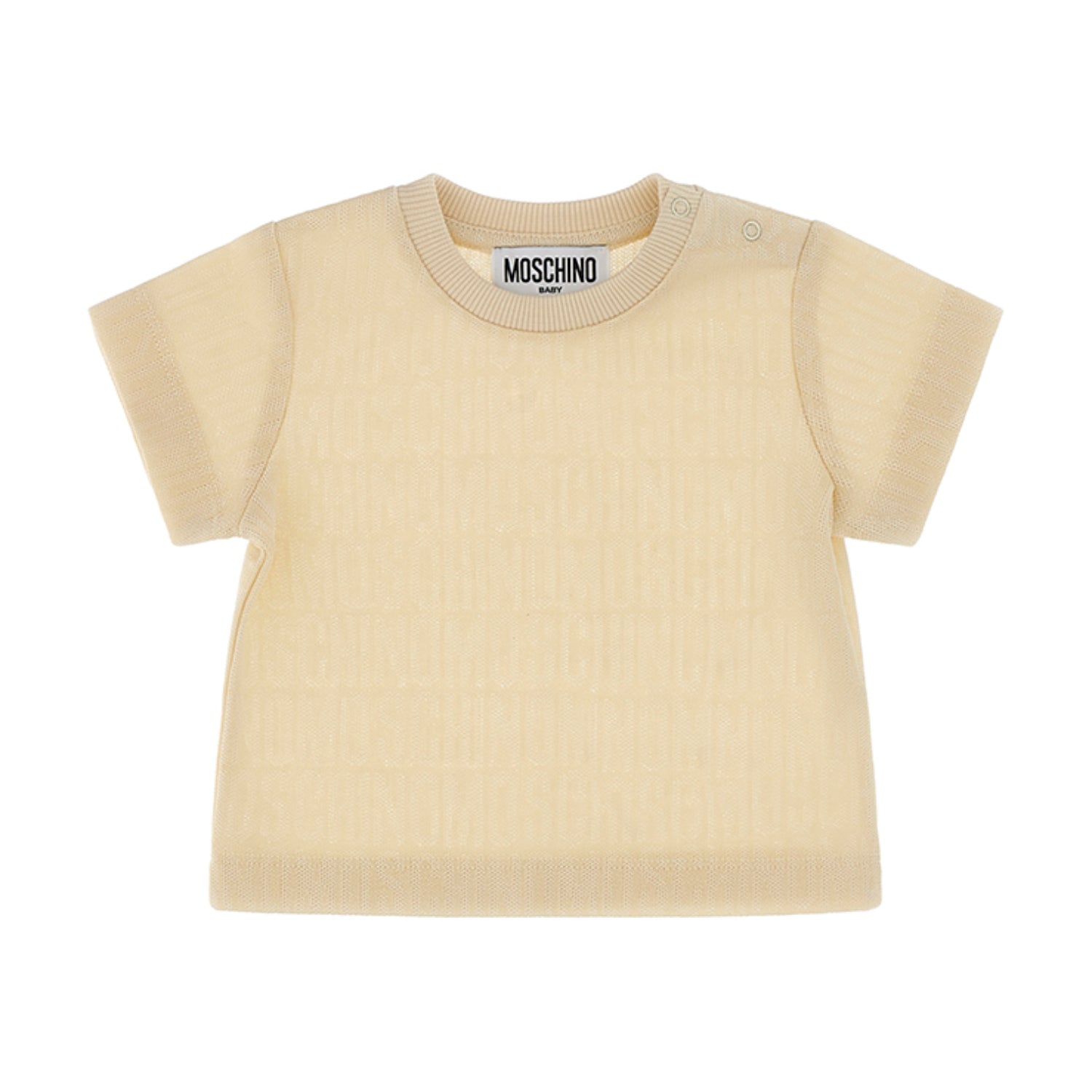 Moschino Kids Girl's Cream Allover Logo T-Shirt | Baby | Baby Collection | Baby Girl | Baby Girl (9M - 36M) | Baby Girl Tops | Baby Tops | GCC | new-season-2025 Moschino Kids Girl's Cream Allover Logo T-Shirt | Baby | Baby Collection | Baby Girl | Baby Girl (9M - 36M) | Baby Girl Tops | Baby Tops | GCC | new-season-2025