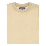 Moschino Kids Girl's Cream Allover Logo T-Shirt