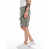 Replay Men's Cargo Shorts in Dobby Cotton