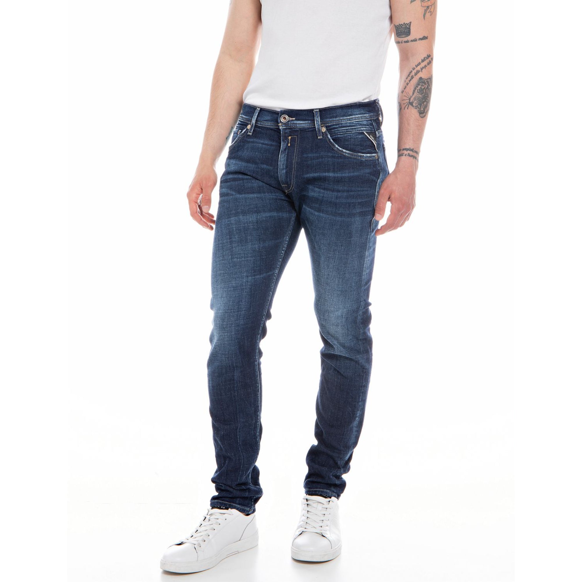Mens Jeans Replay Jondrill Skinny Jeans Blue Replay Men's Skinny