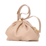 MAG Women's Nude Grain Handbag Clothespin Pouch Small