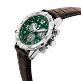 Cerruti 1881 Manciano Gents Green Dial Brown Leather Strap Watch