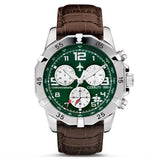 Cerruti 1881 Manciano Gents Green Dial Brown Leather Strap Watch