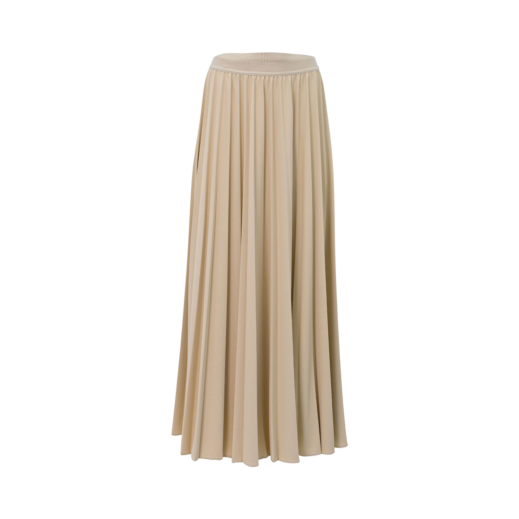 Max Mara Women's Long Beige Pleated Maxi Skirt – Blue Salon