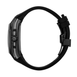 Saint Honore Monceau Men's Tourbillon Black Open Dial Black Case & Leather Starp Watch