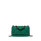 MCM Travia Green Shoulder Bag in Cloud Quilted Leather