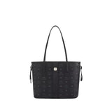 MCM Women's Reversible Liz Shopper in Visetos, Lightweight Shopper in Visetos Monogram Canvas and Nappa Leather