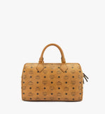 The back view of the Ella Boston Bag showing the continuous Visetos monogram pattern and protective leather-wrapped corners.