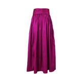 Maison Darine Women's Fuchsia Flowing Maxi Skirt