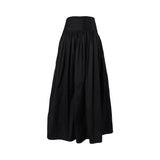Maison Darine Women's Black Flowing Maxi Skirt