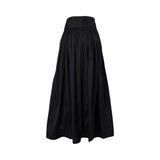Maison Darine Women's Black Flowing Maxi Skirt