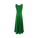 Maison Darine Women's Green Crop top & Skirt