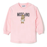Moschino Kids Baby Girl's Long-Sleeve Dress with Teddy Bear Print