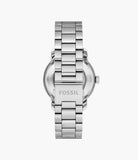 Fossil Heritage Unisex Black Dial Stainless Steel Automatic Watch